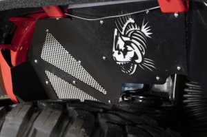 Jeep Gladiator JT Fender Liners - Front - Fishbone Offroad - Aluminum Powder Coated - Black - `20-`27